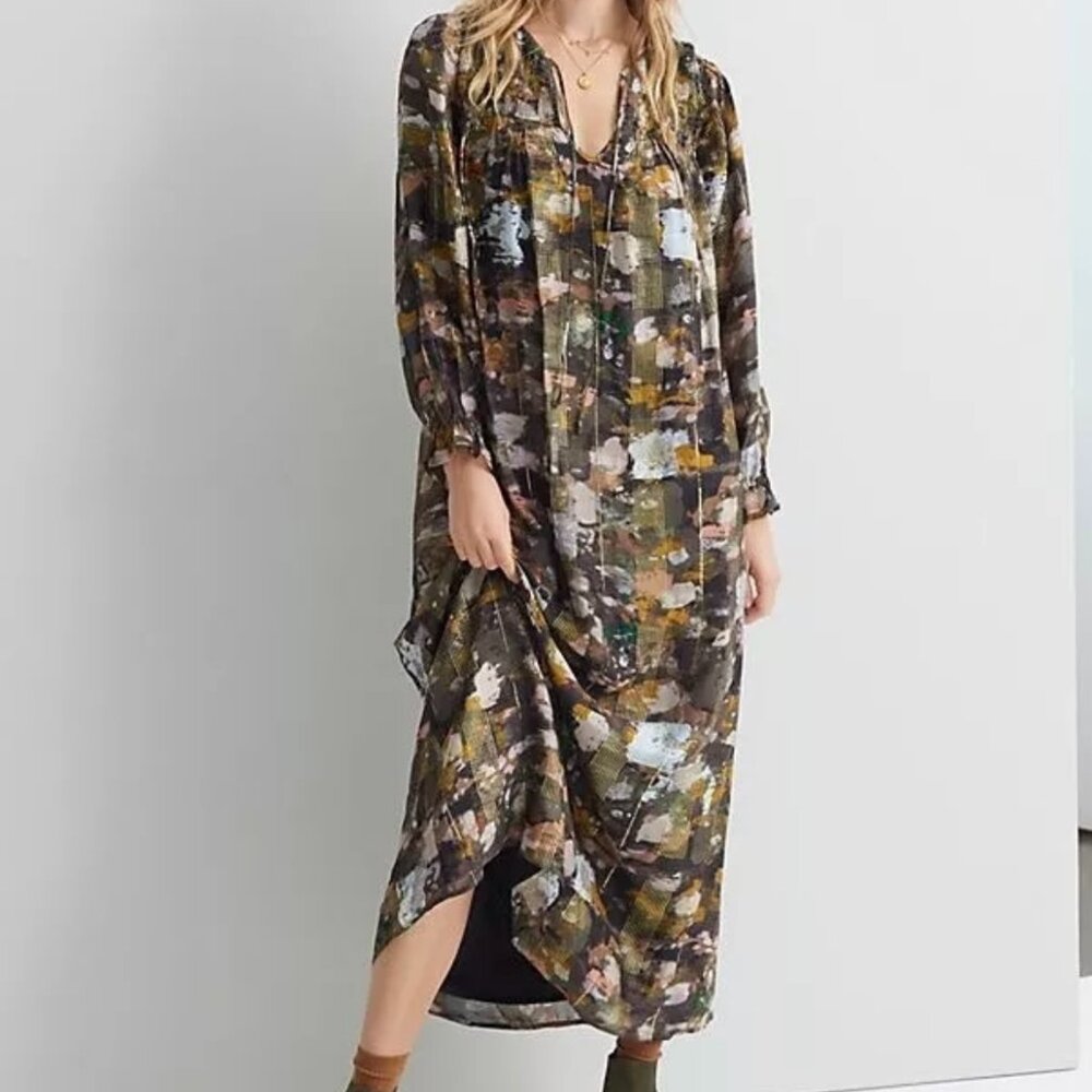 Anthropologie Blair Shimmer Maxi Dress